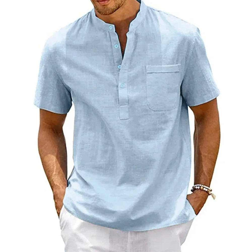 Signature Luxe Short Sleeve Shirt – Tailored Style for the Modern Man- Coastal Thread