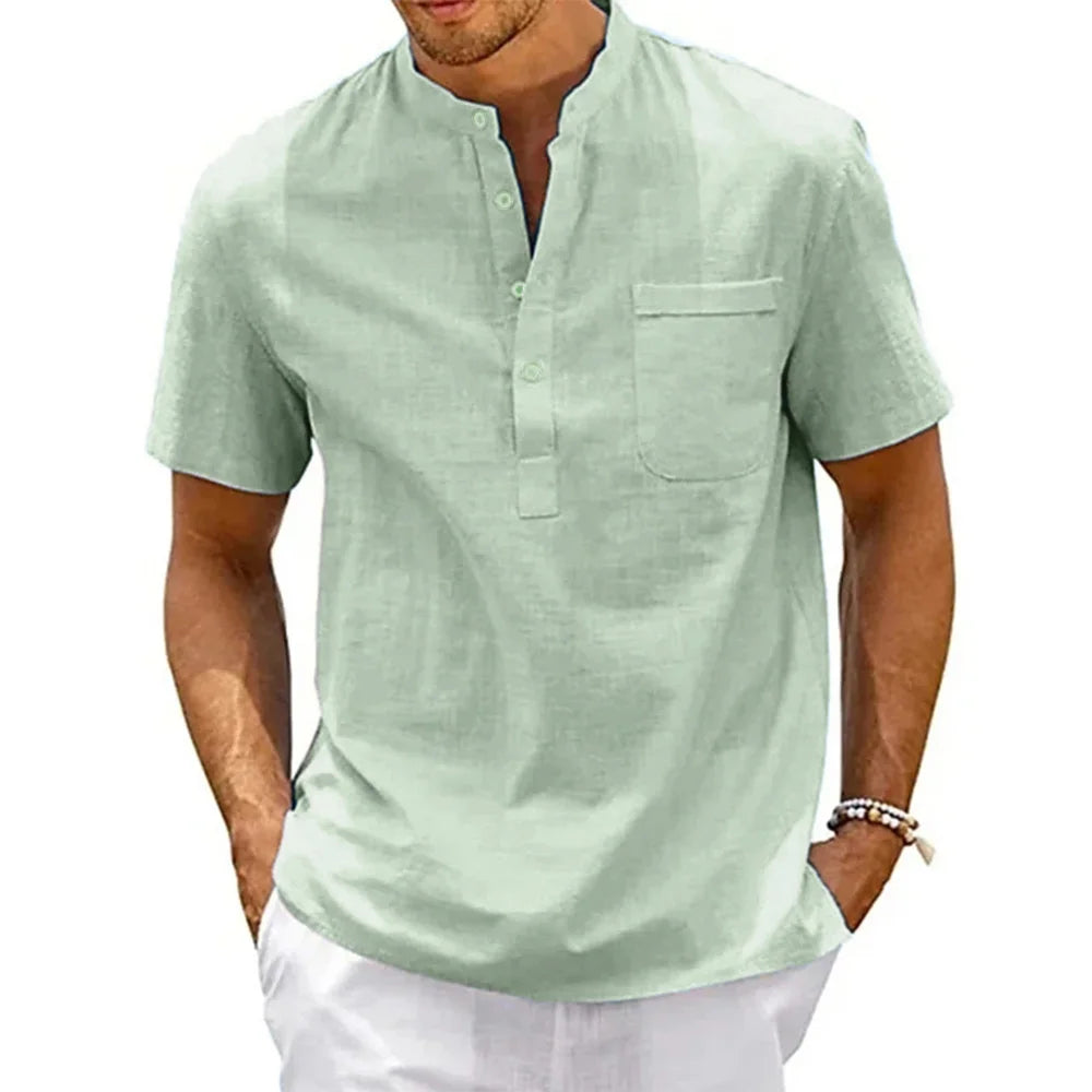 Signature Luxe Short Sleeve Shirt – Tailored Style for the Modern Man- Coastal Thread